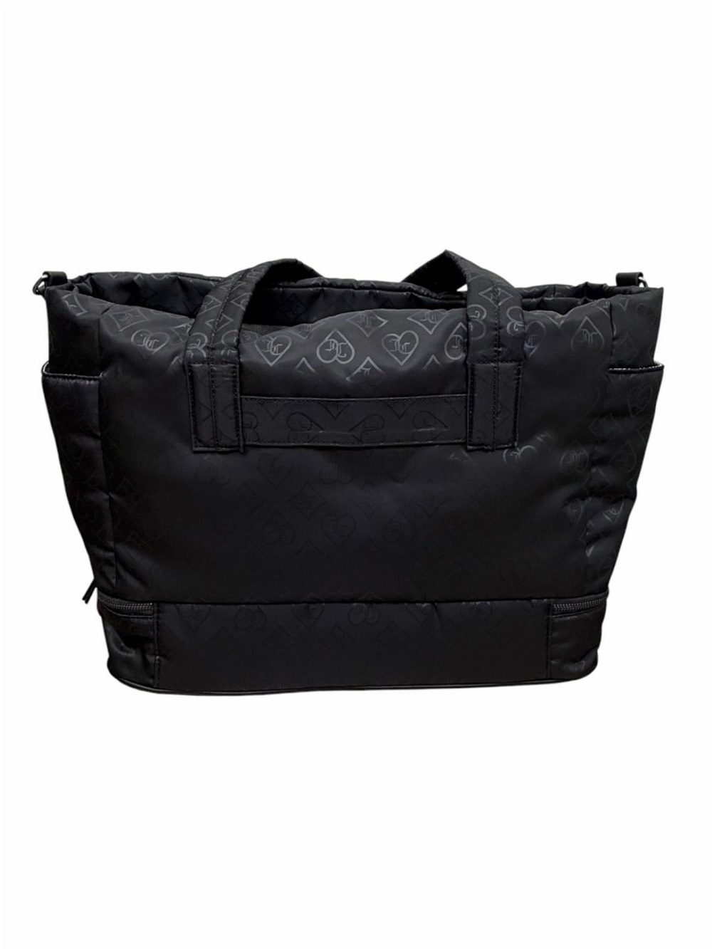 NWT Juicy Couture Black Monogram XL Travel Weekender Duffle Tote Bag - Picture 4 of 10